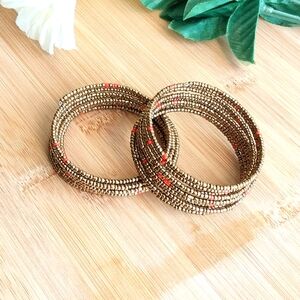 2PC Beautiful Kenyan Beaded Bracelet Set